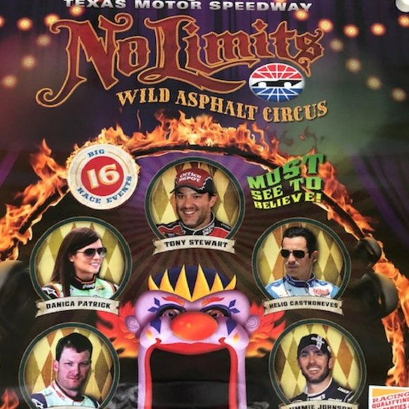 "Texas Motor Speedway No Limits Wild Asphalt Circus Double-Sided Poster 2013 - A - Picture 2 of 10